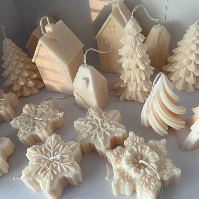 Silicone Mould for Snowflake Candle Christmas