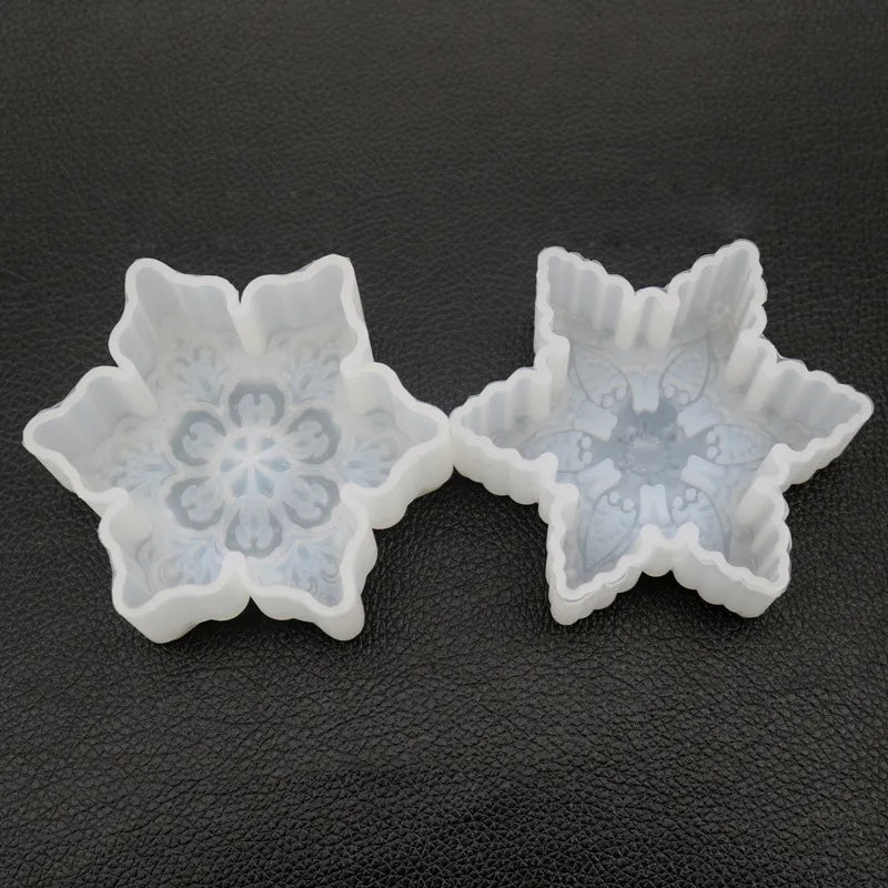 Silicone Mould for Snowflake Candle Christmas